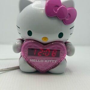 Hello Kitty 3D Holo Projector Night Light Alarm Clock Sleep Cat Radio - KT2064